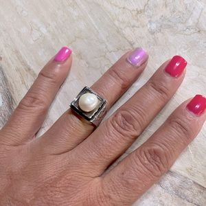 Silpada Sterling pearl ring